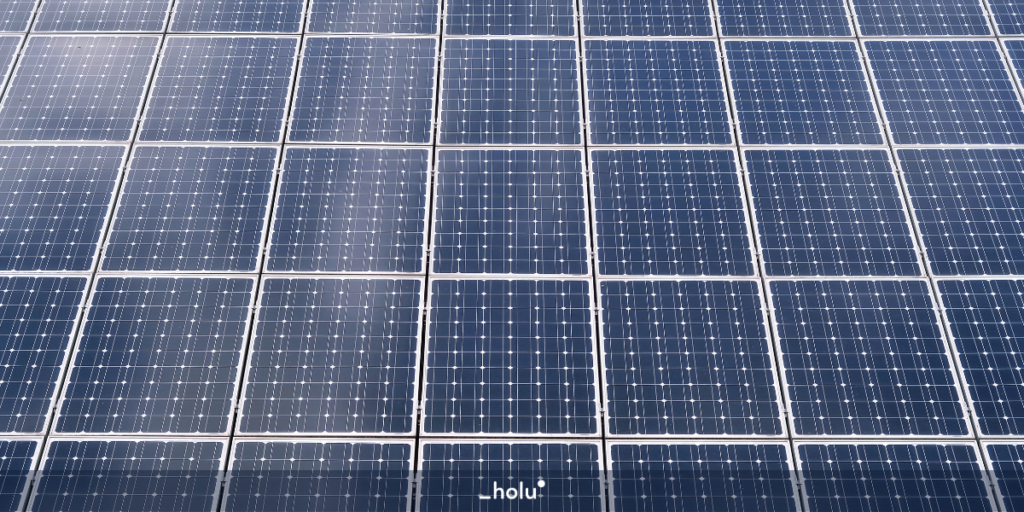 Detalhes de uma placa solar
